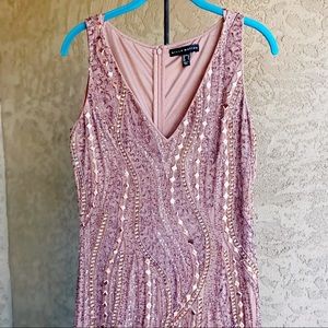 Rose Gold Gown by Aidan Mattox!
